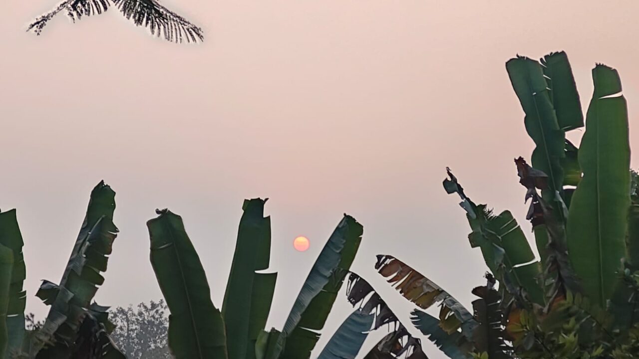 বান্দরবানে সূর্য ডোবার দৃশ্য